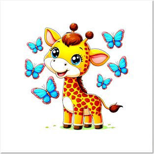 Charming Giraffe Posters and Art